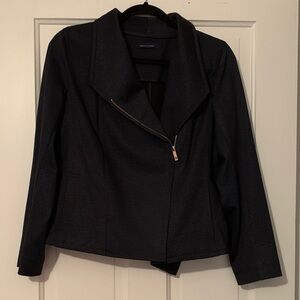 Tommy Hilfiger Women's Dark Blue Moto jacket